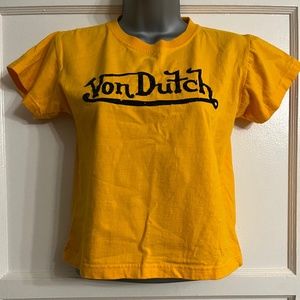 Vintage y2k Von Dutch baby tee